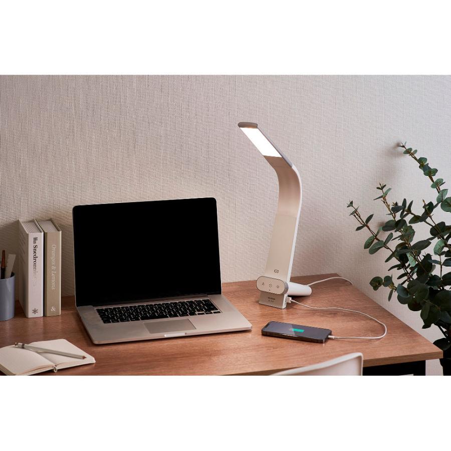アイリスオーヤマ LEDデスクライト Qi充電シリーズ   LDL-QLDL-KW ［LED /昼光色〜電球色］ | IRIS OHYAMA | 03