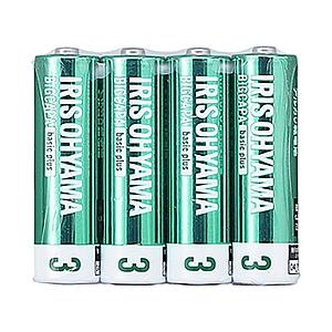 アイリスオーヤマ BIGCAPA basic+ 単3アルカリ乾電池4本パック    ［4本 /アルカリ］ | IRIS OHYAMA