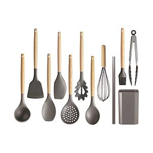 アイリスオーヤマ キッチンツール11点＋スタンドセット  チャコールグレー KT-11SS | IRIS OHYAMA