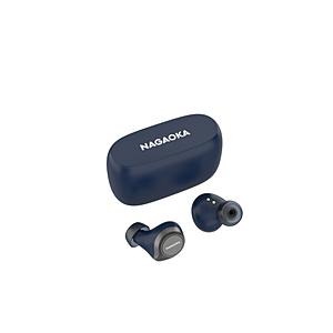 NAGAOKA 完全ワイヤレスイヤホン  ブルー BT824BL ［ワイヤレス(左右分離) /Bluetooth対応］ | 
