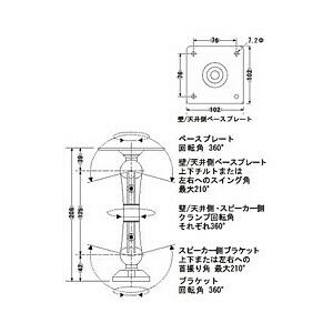 JBL(ジェービーエル) 壁・天井用ユニバーサルブラケット(ホワイト/1本) MTC-U1 [振込不可] | JBL