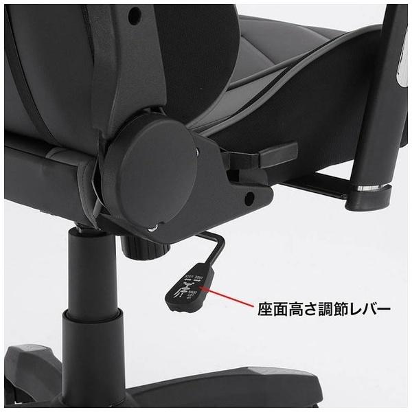 【送料無料】 SANWA SUPPLY(サンワサプライ) SNC-L18GY ゲーミングチェア [W675ｘD660〜1250ｘH1275〜1350mm]  グレー | SANWA SUPPLY | 04