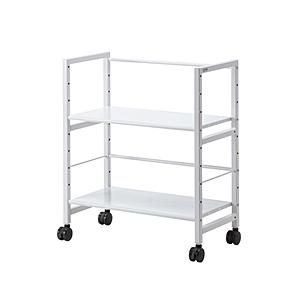 SANWA SUPPLY(サンワサプライ) 高耐荷重ワゴン [W700ｘD345ｘH803mm] 2段  ホワイト WG-207 | SANWA SUPPLY