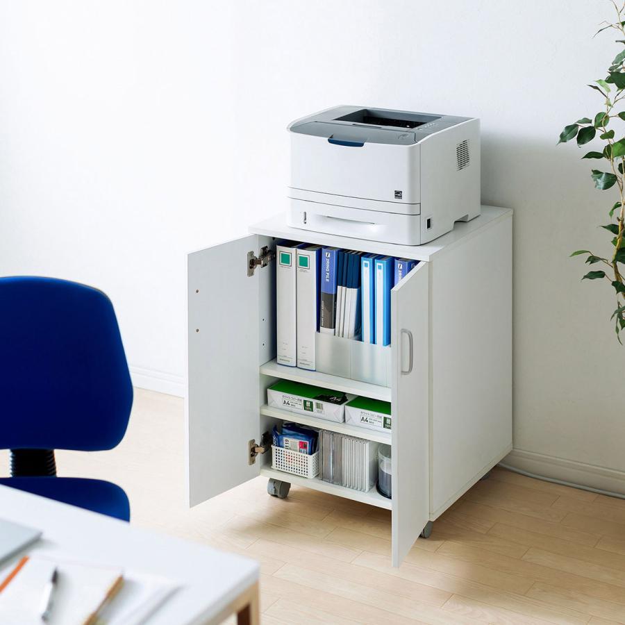 SANWA SUPPLY(サンワサプライ) 扉付きプリンタスタンド（W500ｘD500ｘH700mm）  ホワイト LPS-119W | SANWA SUPPLY | 02