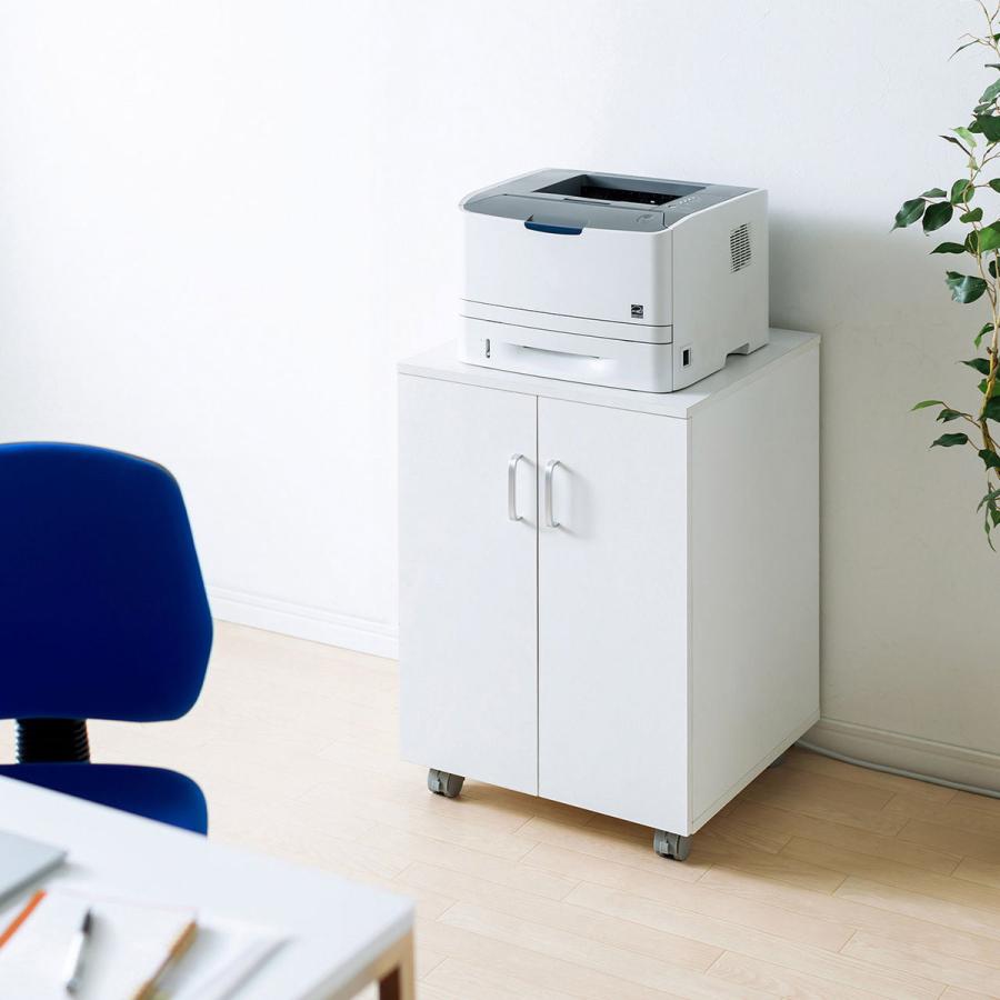 SANWA SUPPLY(サンワサプライ) 扉付きプリンタスタンド（W500ｘD500ｘH700mm）  ホワイト LPS-119W | SANWA SUPPLY | 03