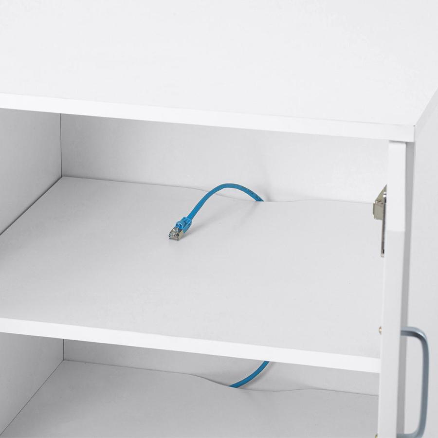 SANWA SUPPLY(サンワサプライ) 扉付きプリンタスタンド（W500ｘD500ｘH700mm）  ホワイト LPS-119W | SANWA SUPPLY | 05