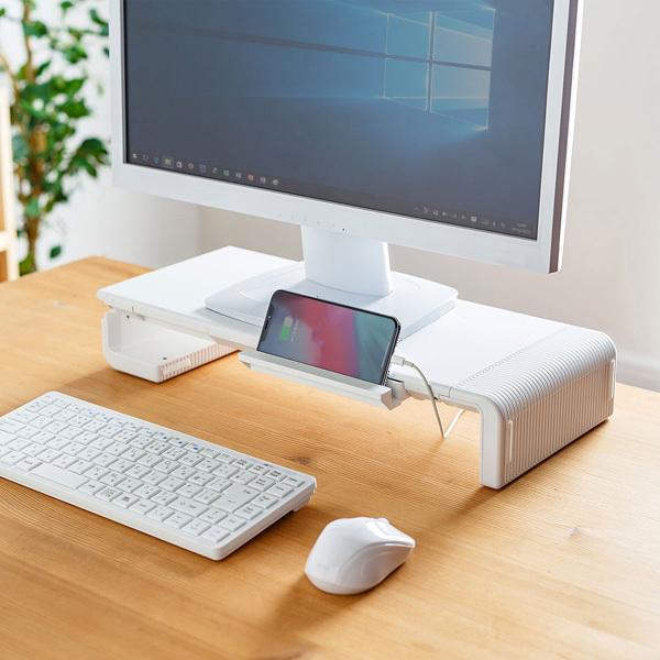 SANWA SUPPLY(サンワサプライ) 3段階横幅可変タイプ机上ラック MR-LC804W | SANWA SUPPLY | 05