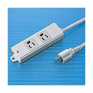 SANWA SUPPLY(サンワサプライ) 工事物件タップ （3P・2個口・3m）　TAP-KE2-3 | SANWA SUPPLY