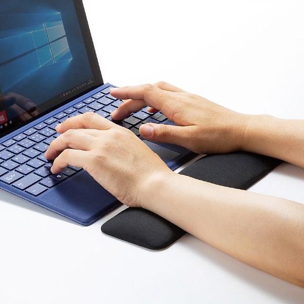 SANWA SUPPLY(サンワサプライ) 薄型リストレスト（Mサイズ） TOK-ERG6BK-M | SANWA SUPPLY | 01