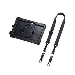 SANWA SUPPLY(サンワサプライ) Surface Go2 /Surface Go用 耐衝撃ケース（ハンドル、スタンド、ショルダーベルト付き）  ブラック PDA-SF7BK 【864】 | SANWA SUPPLY