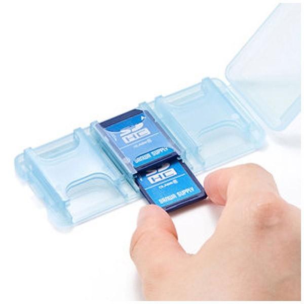 SANWA SUPPLY(サンワサプライ) SDカードケース（6枚収納）（クリアブルー）FC-MMC23SDCBL | SANWA SUPPLY | 01