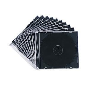 SANWA SUPPLY(サンワサプライ) Blu-ray/DVD/CD対応 プラケース スリムタイプ 1枚収納×10  ブラック FCD-PU10MBKN | SANWA SUPPLY