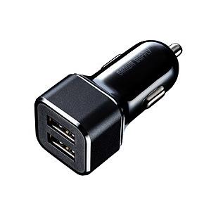SANWA SUPPLY(サンワサプライ) カーチャージャー（2ポート・4.8A） CAR-CHR74U | SANWA SUPPLY