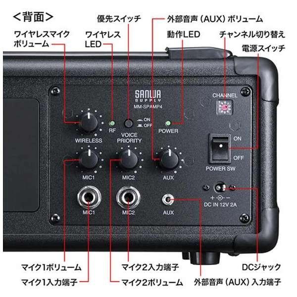 SANWA SUPPLY(サンワサプライ) ワイヤレスマイク付き拡声器スピーカー　MM-SPAMP4 | SANWA SUPPLY | 03