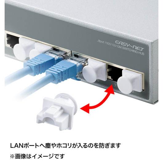 SANWA SUPPLY(サンワサプライ) ADT-RJDST2 RJ-45ダストカバー (ホワイト) | SANWA SUPPLY | 01