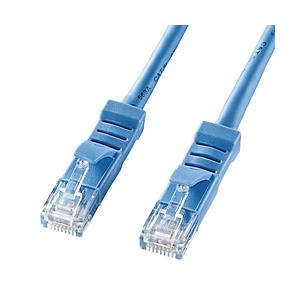 SANWA SUPPLY(サンワサプライ) カテゴリー5e対応　LANケーブル　L型コネクタ　（ライトブルー・1.0m）　KB-T5YL-01LB | SANWA SUPPLY