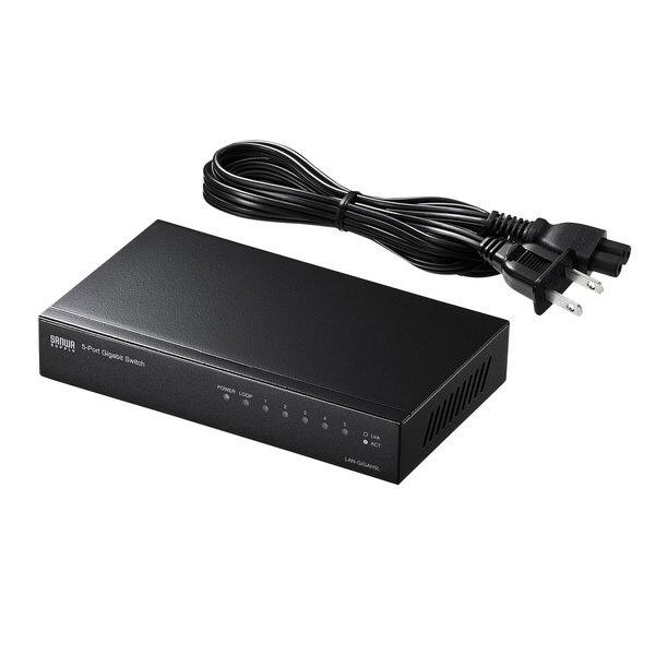 SANWA SUPPLY(サンワサプライ) LAN-GIGAH5L　Giga対応スイッチングハブ 5ポート ループ検知機能付 | SANWA SUPPLY | 01