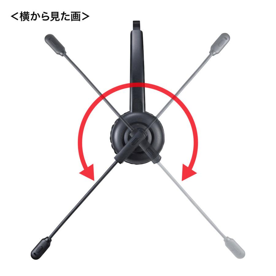 SANWA SUPPLY(サンワサプライ) ヘッドセット   MM-BTMH58BK ［ワイヤレス（Bluetooth） /片耳 /ヘッドバンドタイプ］ 【864】 | SANWA SUPPLY | 04