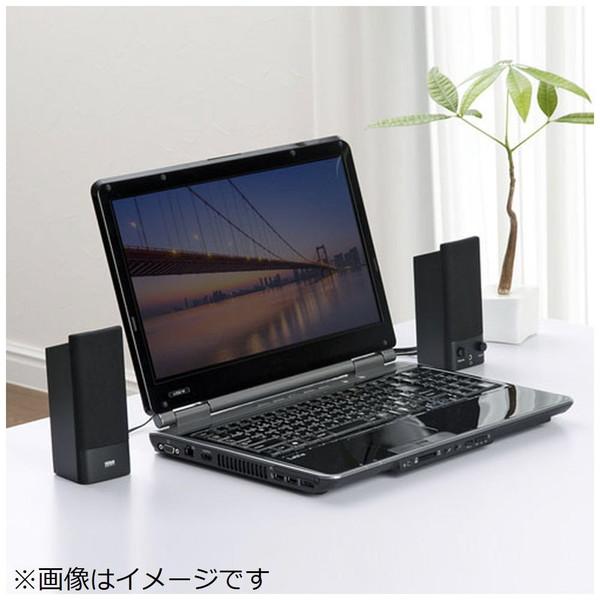 SANWA SUPPLY(サンワサプライ) MM-SPL2N3 PCスピーカー 3.5mm接続  ブラック ［AC電源 /2.0ch］ | SANWA SUPPLY | 01