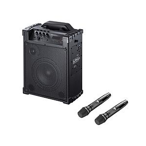 SANWA SUPPLY(サンワサプライ) ワイヤレスマイク付き拡声器スピーカー（バッテリー内蔵・ワイヤレスマイク2本対応）   MM-SPAMP14 | SANWA SUPPLY