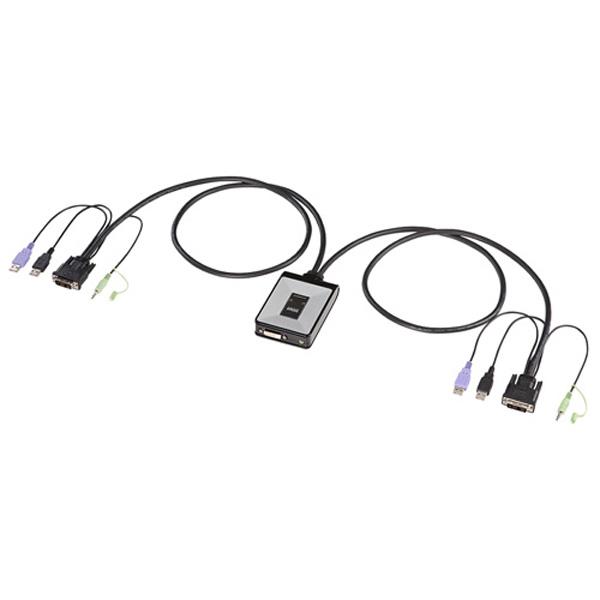 SANWA SUPPLY(サンワサプライ) SW-KVM2DUN  ディスプレイエミュレーション対応DVIパソコン自動切替器(2:1) | SANWA SUPPLY | 01