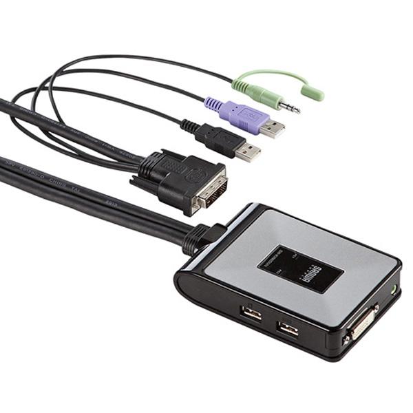 SANWA SUPPLY(サンワサプライ) SW-KVM2DUN  ディスプレイエミュレーション対応DVIパソコン自動切替器(2:1) | SANWA SUPPLY | 03