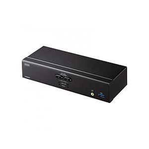 パソコン切替器 [HDMIディスプレイ / USBキーボード・マウス / スピーカー対応] ＋USB-Aハブｘ2   SW-KVM2U3HD ［2入力 /1出力 /4K対応 /自動］ | SANWA SUPPLY