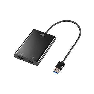 SANWA SUPPLY(サンワサプライ) 映像変換アダプタ [USB-A オス→メス HDMIｘ2]   USB-CVU3HD6 | SANWA SUPPLY