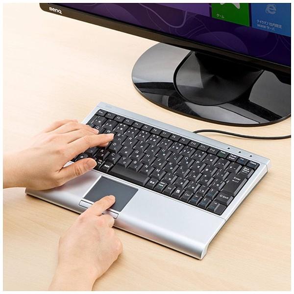 SANWA SUPPLY(サンワサプライ) SKB-TP01SVN（シルバー）  有線キーボード［USB］　タッチパッド搭載 テンキーなし [振込不可] | SANWA SUPPLY | 01