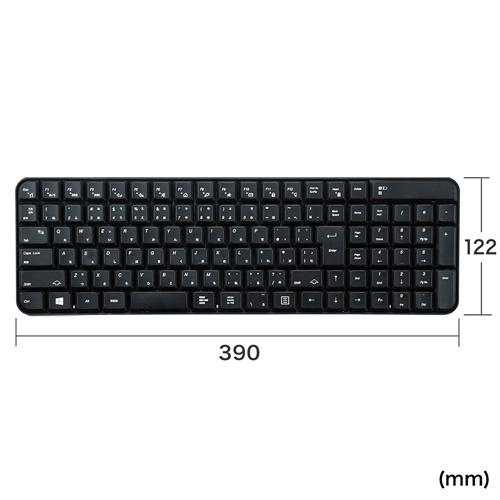 SANWA SUPPLY(サンワサプライ) SKB-WL25SETBK(ブラック)  マウス付ワイヤレスキーボード | SANWA SUPPLY | 07