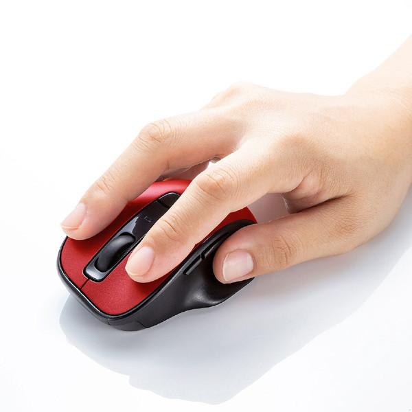 SANWA SUPPLY(サンワサプライ) MA-WBL134R　ワイヤレスブルーLEDマウス [USB-A/2+2ボタン/レッド] | SANWA SUPPLY | 01