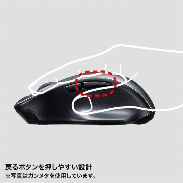 SANWA SUPPLY(サンワサプライ) MA-WBL134R　ワイヤレスブルーLEDマウス [USB-A/2+2ボタン/レッド] | SANWA SUPPLY | 03