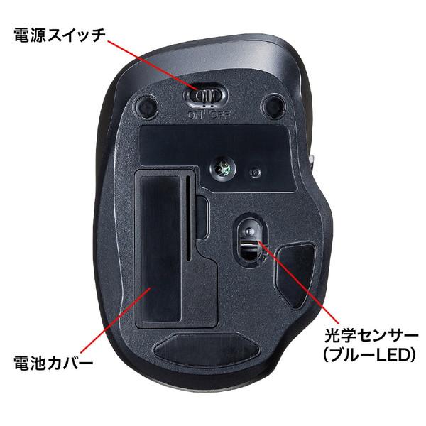 SANWA SUPPLY(サンワサプライ) MA-WBL134R　ワイヤレスブルーLEDマウス [USB-A/2+2ボタン/レッド] | SANWA SUPPLY | 08