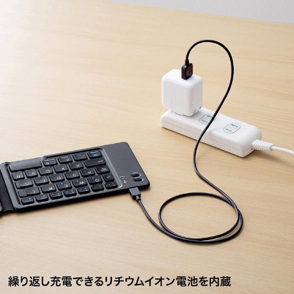 SANWA SUPPLY(サンワサプライ) SKB-BT30BK　折りたたみ式Bluetoothキーボード（iOS対応・ブラック） | SANWA SUPPLY | 08