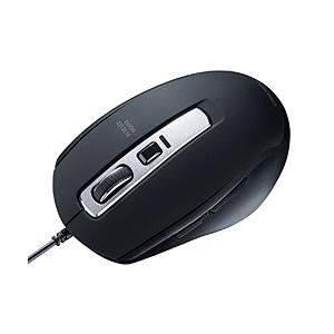 SANWA SUPPLY(サンワサプライ) 静音有線ブルーLEDマウス（5ボタン） MA-BL163BK 【864】 | SANWA SUPPLY