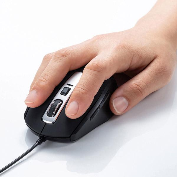 SANWA SUPPLY(サンワサプライ) 静音有線ブルーLEDマウス（5ボタン） MA-BL163BK 【864】 | SANWA SUPPLY | 04