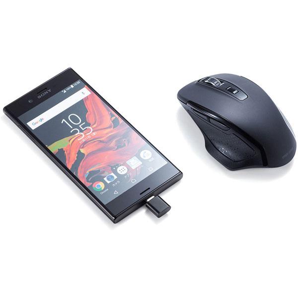 SANWA SUPPLY(サンワサプライ) マウス  ブラック MA-WBLC169BK ［BlueLED /無線(ワイヤレス) /5ボタン /USB］ | SANWA SUPPLY | 08