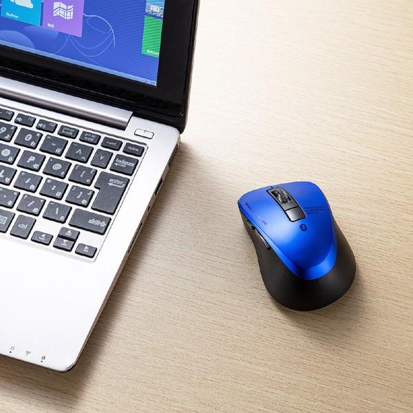 SANWA SUPPLY(サンワサプライ) マウス  ブルー MA-BTBL155BL ［BlueLED /無線(ワイヤレス) /5ボタン /Bluetooth］ | SANWA SUPPLY | 02