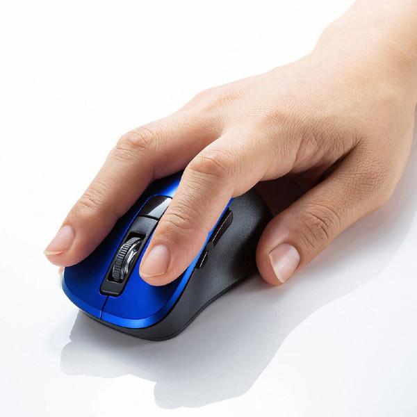 SANWA SUPPLY(サンワサプライ) マウス  ブルー MA-BTBL155BL ［BlueLED /無線(ワイヤレス) /5ボタン /Bluetooth］ | SANWA SUPPLY | 07