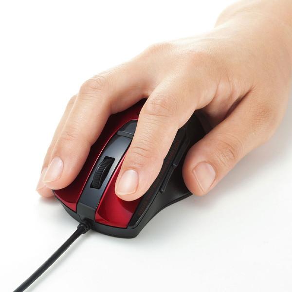 SANWA SUPPLY(サンワサプライ) マウス  レッド MA-BL168R ［BlueLED /有線 /5ボタン /USB］ | SANWA SUPPLY | 11