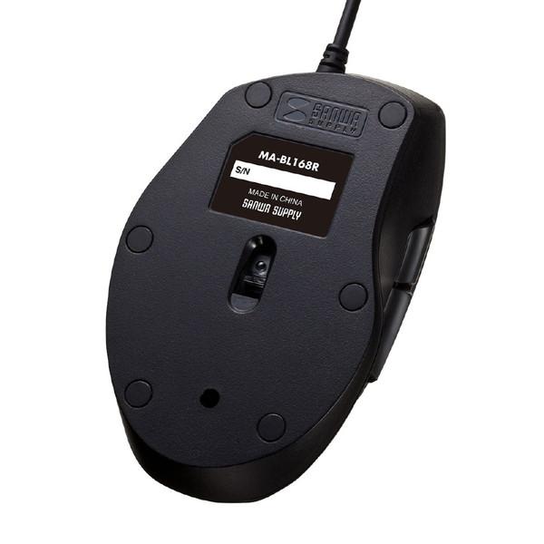 SANWA SUPPLY(サンワサプライ) マウス  レッド MA-BL168R ［BlueLED /有線 /5ボタン /USB］ | SANWA SUPPLY | 12