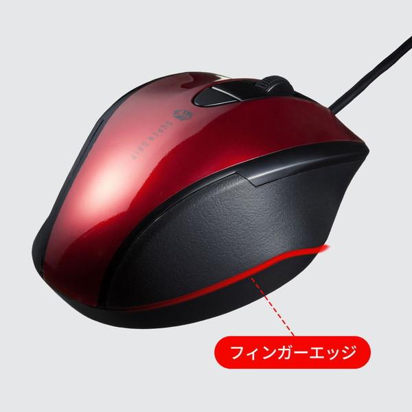 SANWA SUPPLY(サンワサプライ) マウス  レッド MA-BL168R ［BlueLED /有線 /5ボタン /USB］ | SANWA SUPPLY | 16