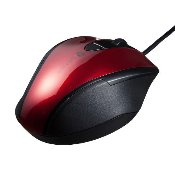 SANWA SUPPLY(サンワサプライ) マウス  レッド MA-BL168R ［BlueLED /有線 /5ボタン /USB］ | SANWA SUPPLY | 06