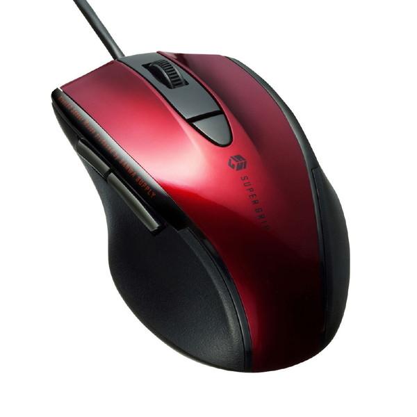 SANWA SUPPLY(サンワサプライ) マウス  レッド MA-BL168R ［BlueLED /有線 /5ボタン /USB］ | SANWA SUPPLY | 08