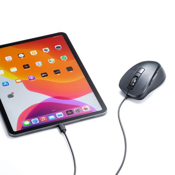 SANWA SUPPLY(サンワサプライ) マウス  ブラック MA-BLC156BK ［BlueLED /有線 /5ボタン /USB (Type-C)］ | SANWA SUPPLY | 01