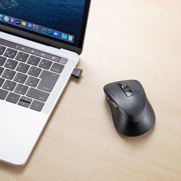 SANWA SUPPLY(サンワサプライ) マウス  ブラック MA-WBLC153BK ［BlueLED /無線(ワイヤレス) /5ボタン /USB (Type-C)］ | SANWA SUPPLY | 03