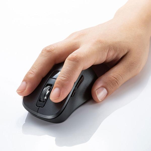 SANWA SUPPLY(サンワサプライ) マウス  ブラック MA-WBLC153BK ［BlueLED /無線(ワイヤレス) /5ボタン /USB (Type-C)］ | SANWA SUPPLY | 09
