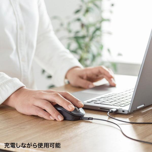 マウス (Chrome/Android/iPadOS/iOS/Mac/Windows11対応) ブラック MA-BBS308BK ［BlueLED /無線(ワイヤレス) /3ボタン /Bluetooth］ | SANWA SUPPLY | 09