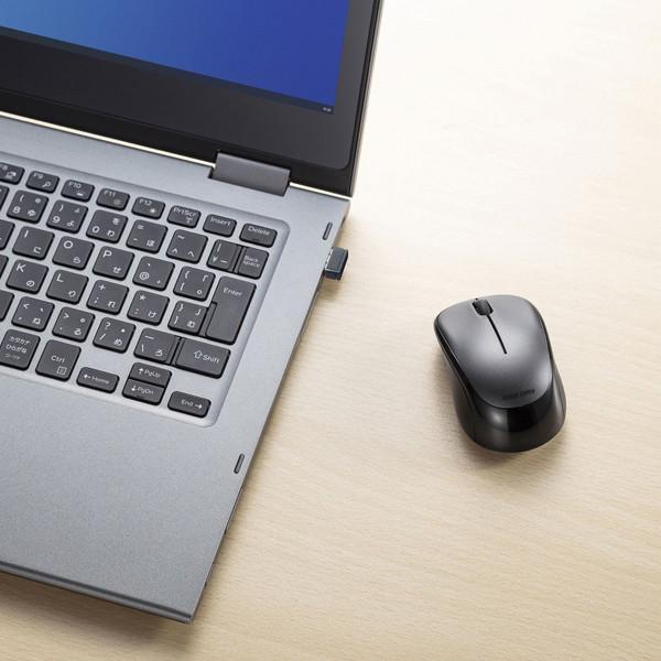 SANWA SUPPLY(サンワサプライ) マウス (Chrome/Mac/Windows11対応) ダークシルバー MA-WBS311DS ［BlueLED /無線(ワイヤレス) /3ボタン /USB］ | SANWA SUPPLY | 02