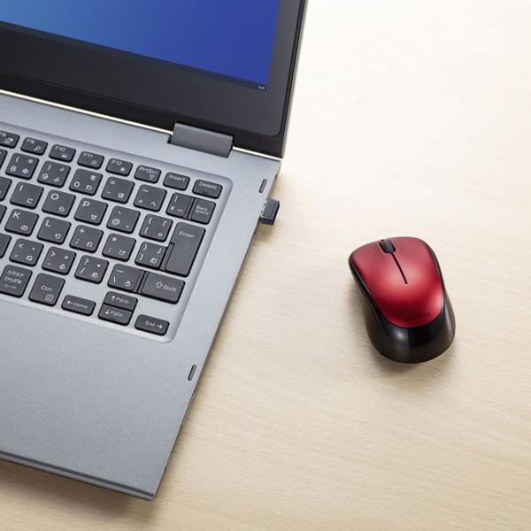 SANWA SUPPLY(サンワサプライ) マウス (Chrome/Mac/Windows11対応) レッド MA-WBS311R ［BlueLED /無線(ワイヤレス) /3ボタン /USB］ | SANWA SUPPLY | 02